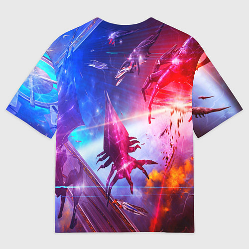 Мужская футболка оверсайз Mass effect / 3D-принт – фото 2