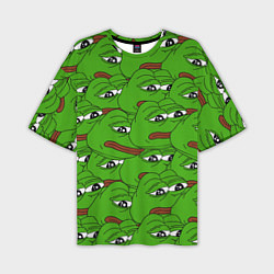 Мужская футболка оверсайз Sad frogs