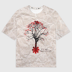 Футболка оверсайз мужская RHCP: Red Tree, цвет: 3D-принт