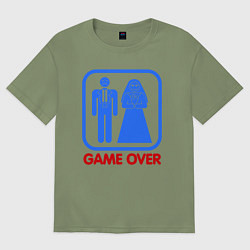 Футболка оверсайз мужская Game over, цвет: авокадо