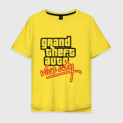 Футболка оверсайз мужская GTA Vice City, цвет: желтый