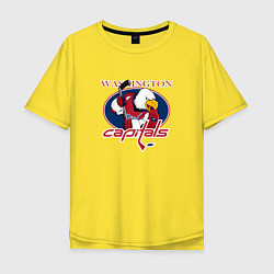 Футболка оверсайз мужская Washington Capitals Hockey, цвет: желтый