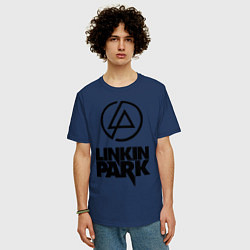 Футболка оверсайз мужская Linkin Park, цвет: тёмно-синий — фото 2