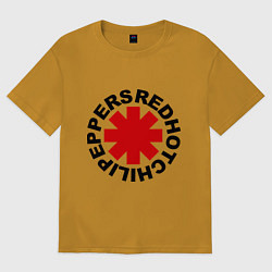 Футболка оверсайз мужская Red Hot Chili Peppers, цвет: горчичный