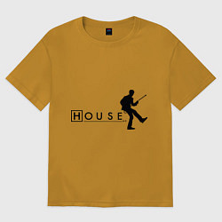 Футболка оверсайз мужская House MD, цвет: горчичный