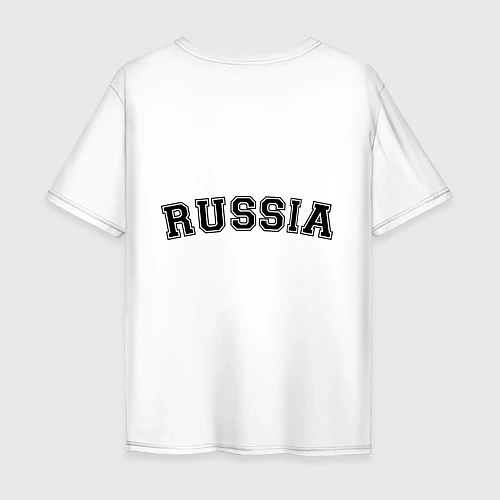 Мужская футболка оверсайз Russia Boxing Team / Белый – фото 2