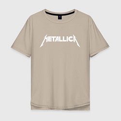 Футболка оверсайз мужская Metallica, цвет: миндальный