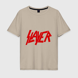 Футболка оверсайз мужская Slayer, цвет: миндальный