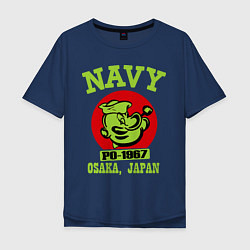 Мужская футболка оверсайз Navy: Po-1967