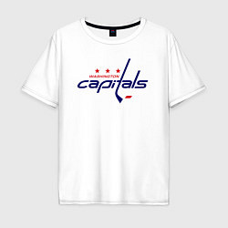 Футболка оверсайз мужская Washington Capitals, цвет: белый