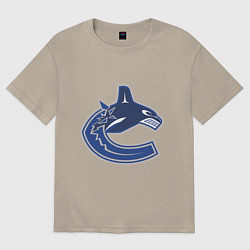 Футболка оверсайз мужская Vancouver Canucks, цвет: миндальный