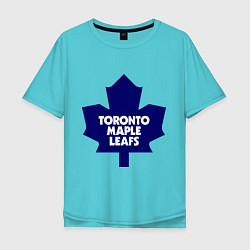 Футболка оверсайз мужская Toronto Maple Leafs цвета бирюзовый — фото 1