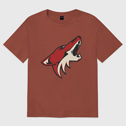 Футболка оверсайз мужская Phoenix Coyotes, цвет: кирпичный
