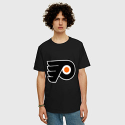 Футболка оверсайз мужская Philadelphia Flyers, цвет: черный — фото 2