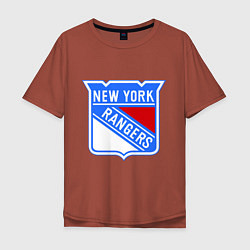 Мужская футболка оверсайз New York Rangers