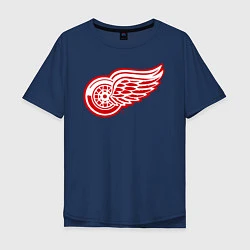 Футболка оверсайз мужская Detroit Red Wings, цвет: тёмно-синий