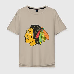 Мужская футболка оверсайз Chicago Blackhawks