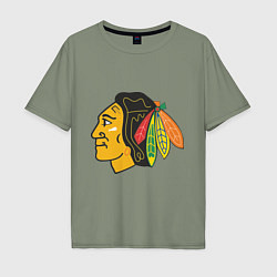 Мужская футболка оверсайз Chicago Blackhawks