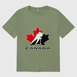 Футболка оверсайз мужская Canada, цвет: авокадо