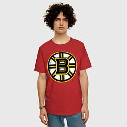 Футболка оверсайз мужская Boston Bruins, цвет: красный — фото 2