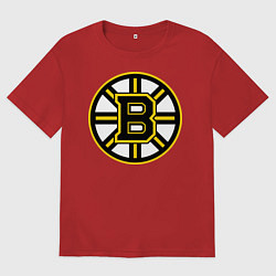 Футболка оверсайз мужская Boston Bruins, цвет: красный