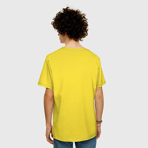 Мужская футболка оверсайз Федерация САМБО / Желтый – фото 4