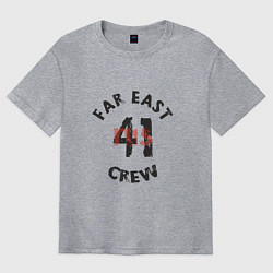 Футболка оверсайз мужская Far East 41 Crew, цвет: меланж