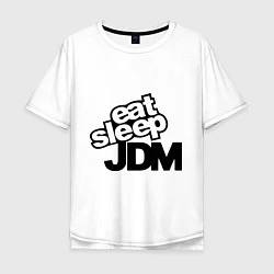 Мужская футболка оверсайз Eat sleep jdm
