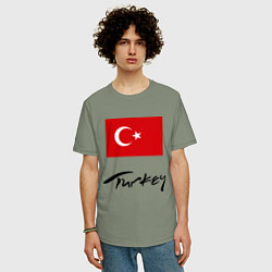 Футболка оверсайз мужская Turkey, цвет: авокадо — фото 2