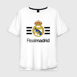 Футболка оверсайз мужская Real Madrid Lines, цвет: белый