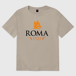 Футболка оверсайз мужская AS Roma 1927, цвет: миндальный