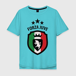 Футболка оверсайз мужская Forza Juventus цвета бирюзовый — фото 1