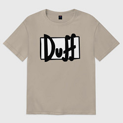 Футболка оверсайз мужская Duff, цвет: миндальный