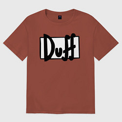 Футболка оверсайз мужская Duff, цвет: кирпичный