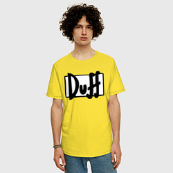 Футболка оверсайз мужская Duff, цвет: желтый — фото 2