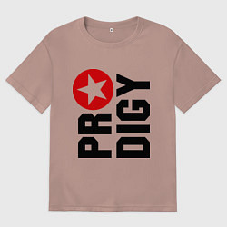 Футболка оверсайз мужская Prodigy Star, цвет: пыльно-розовый