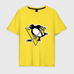 Футболка оверсайз мужская Pittsburgh Penguins: Malkin 71, цвет: желтый