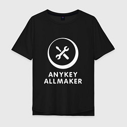 Футболка оверсайз мужская Anykey Allmaker, цвет: черный