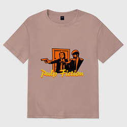 Футболка оверсайз мужская Pulp Fiction, цвет: пыльно-розовый