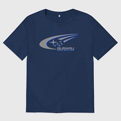 Мужская футболка оверсайз Subaru world rally team