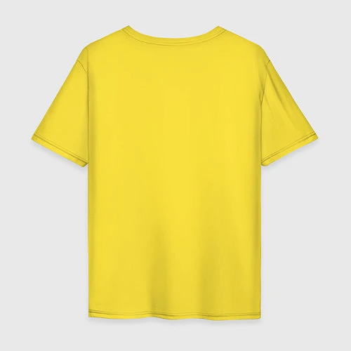 Мужская футболка оверсайз Зимний пингвин-мальчик / Желтый – фото 2