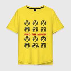 Мужская футболка оверсайз Owl: find the moon