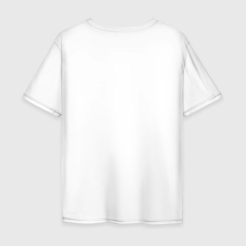 Мужская футболка оверсайз Олень под елкой / Белый – фото 2