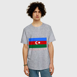Футболка оверсайз мужская Азербайджан, цвет: меланж — фото 2