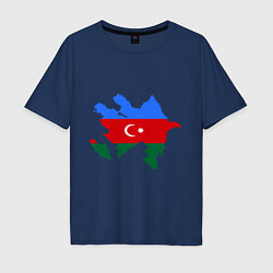 Мужская футболка оверсайз Azerbaijan map