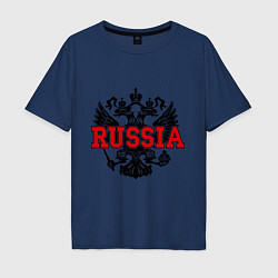 Мужская футболка оверсайз Russia Coat