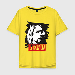 Мужская футболка оверсайз Nirvana: Kurt Cobain