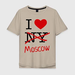 Мужская футболка оверсайз I love Moscow