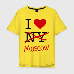 Мужская футболка оверсайз I love Moscow