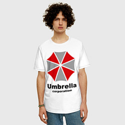 Футболка оверсайз мужская Umbrella corporation, цвет: белый — фото 2